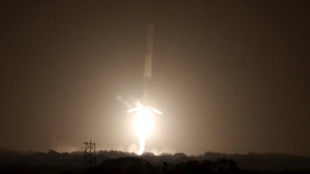 The upgraded, 23-storey-tall rocket took off from Cape Canaveral Air Force Station 
